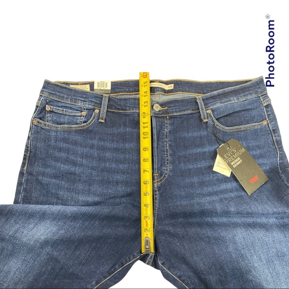 Levis Big E Jeans Wedgie Skinny Womens SZ 22W Crop Raw Hem Button Fly Plus - Picture 14 of 16